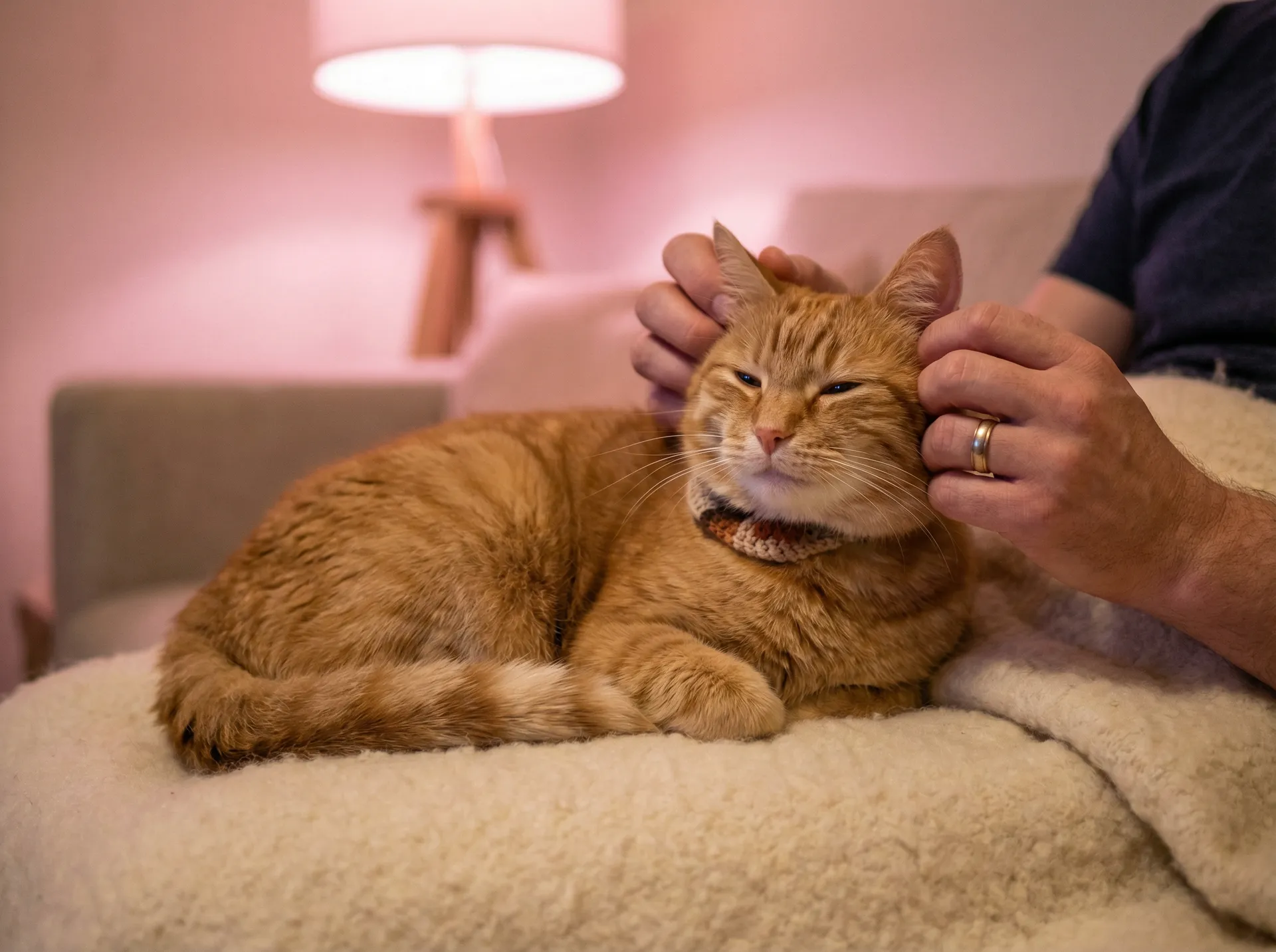 猫咪被温柔抚摸的幸福时刻 - 一亲二膜三叉四强五注射芒果